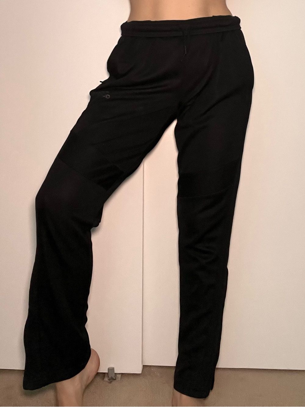adidas Black Track Pants with Side Zips Size M